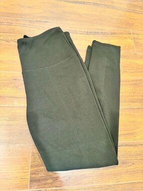 NWOT Lysee Olive Green Seam-Accent Leggings Size Large L